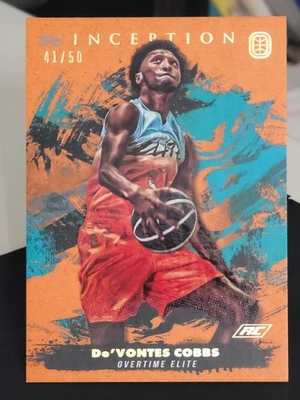 2021-22 Topps Inception OTE Orange #56 De'Vontes Cobbs/50 - Image 1 of 2