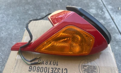OEM Red Ducati 749 749S 749R 999 999S 999R S R Left Hand Rear View Mirror - Image 1 of 4