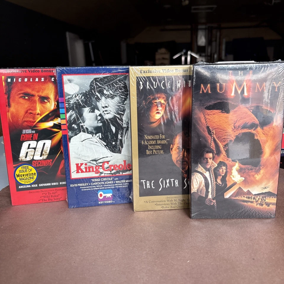 Gone in 60 Seconds, King Creole, Sixth Sense, Mummy Sealed VHS Collection - Image 1 of 4