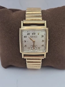 Gruen Veri-Thin Precision Men's GRUEN Caliber 425 10k Gold Filled Bezel Watch - Picture 1 of 13