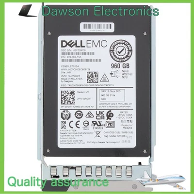 Dell EMC 2RDWT 02RDWT 960GB 12Gbps SAS MU TLC 512e 2.5'' SSD 14/15/16G KIT - Image 1 of 4