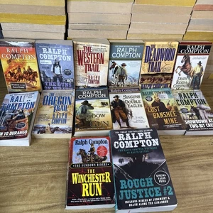 Lot Of 14 Ralph Compton Western Paperback Books Cowboy Horses - Imagen 1 de 10