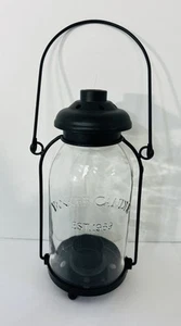 Yankee Candle Black Lantern Mason Jars Tea Light Candle Holder Hanging - Picture 1 of 6