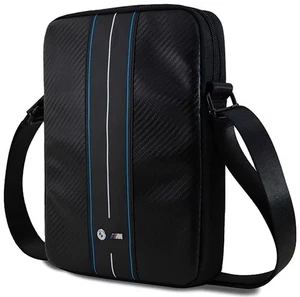 Oryginalna torba na ramię BMW serii M carbon niebieskie paski na tablety 9-10" czarna - Zdjęcie 1 z 3