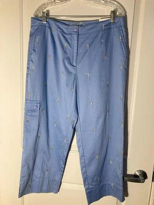 Pantalones Michaela recortados azul claro de golf Liz para mujer talla 14 Foto 1 de 4