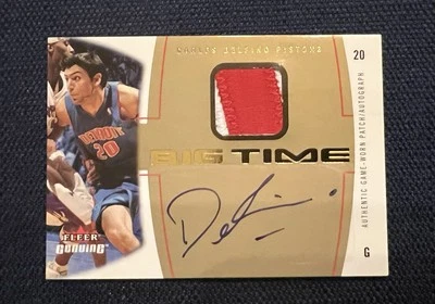 2004-05 Fleer Genuine Big Time Autographs Patches Gold /20 Carlos Delfino - Image 1 of 3