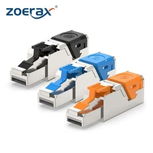 ZoeRax 10pcs Tool Free Shielded RJ45 Cat8 Cat7 Cat6a Connector Field Termination - Picture 1 of 9