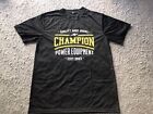 Champion Power Equipment "Quality Made Goods" Black Polyester Tee-Shirt Large