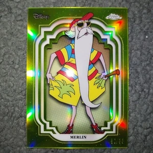 Merlin #29 Green Refractor /99 Parallel Topps Chrome Disney 2024 - Picture 1 of 6