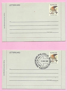 AUSTRALIA 1983 FDC & MINT - LETTERCARD - 30c. Australian Kestrel H/s Melbourne - Picture 1 of 2