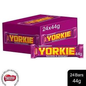 Yorkie Raisin & Biscuit Chocolate Bars 44g | Bulk Buy (Pack of 24) uk#1 new - Picture 1 of 6