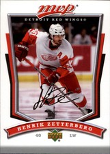 2007-08 Upper Deck MVP Red Wings Hockey Card #240 Henrik Zetterberg