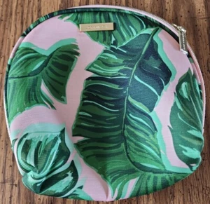 Conair Sophia Joy Small Organizer Travel Bag or Cosmetic Bag Pink w/Palm Print - Picture 1 of 3