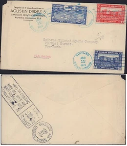 COPERTINA PRIMA POSTA AEREA REPUBBLICA DOMINICANA NEGLI USA - Foto 1 di 3