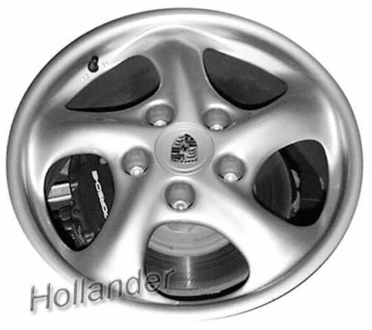 99 00 01 PORSCHE 911 WHEEL 18X10 OEM ALLOY 5 SPOKE HOL# 67245 4553 Foto 1 de 1