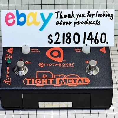 Pedal de efectos de distorsión de alta ganancia Amptweaker Tight Metal Pro casi como nuevo Foto 1 de 4