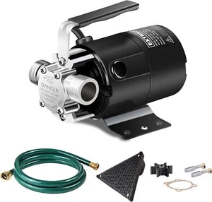Water Transfer Pump Portable Electric Utility with 6' Water Hose Kit Low Suction - Picture 1 of 6