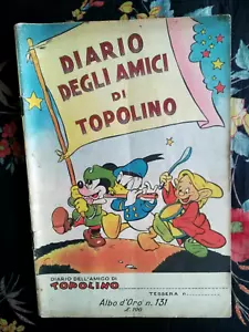 WALT DISNEY COMICS STORIES WAR 1945 ITALIAN EDITION 1948 VERY RARE SCHOOL DIARY - Foto 1 di 6