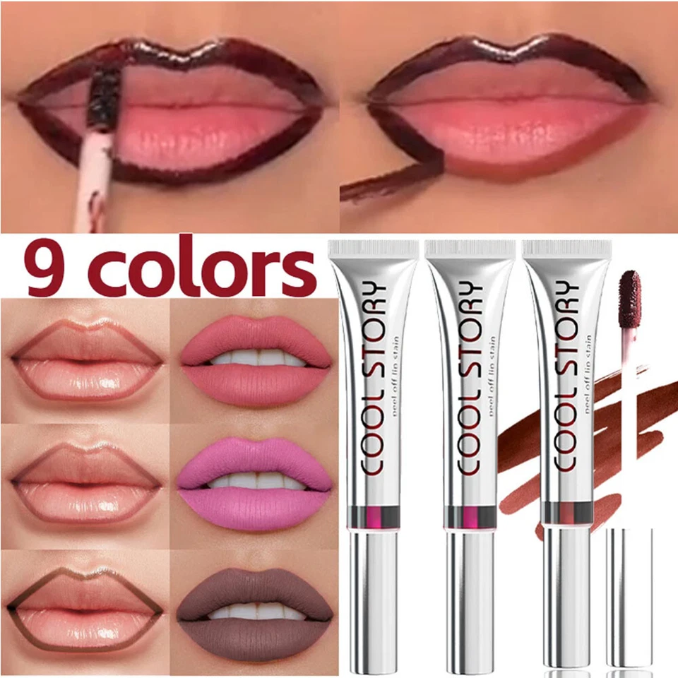 Lip Gloss Peel Off, Long Lasting Lip Tint, Peel Off Lip Stain Long Lasting / - Image 1 of 4