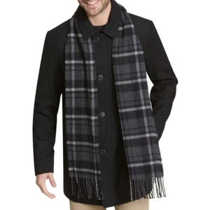Dockers ~ Wool Blend Walking Coat with Scarf Men's Size Small $180 NWT - Picture 1 of 7