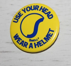 Snell Helmet Advertising Button Pin - Picture 1 of 4