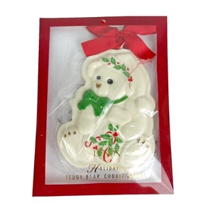 NEW Lenox Holiday Christmas Sugar Cookie Press Cutter Teddy Bear Ornament - Picture 1 of 3
