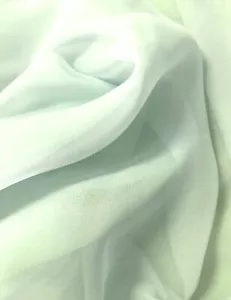 Fabelhafter BLASS AQUA MEERSCHAUM NEUWERTIG durchsichtig wogend einfarbig Poly CHIFFON Stoff - Bild 1 von 3