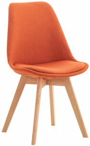 Silla De Comedor Linares En Tela, Terciopelo o En Simil Cuero Con Base De Madera - Imagen 1 de 14