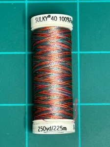 SULKY 40 Weight Rayon 942-2241 Variegated Embroidery Thread - 250 Yards - Picture 1 of 5