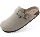 Faux suede Clog Slippers Cork Mules Size: 4UK Grey Birkenstock Dupe
