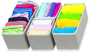 Foldable Cloth Storage Box Closet Dresser Drawer Divider Organizer Basket Bin... - Picture 1 of 4