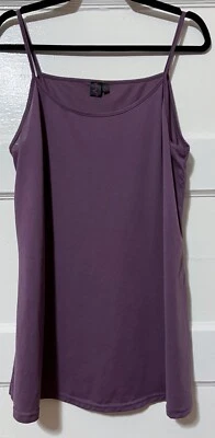 Angel Womens Purple Basic Tunic Sleeveless Top Cami Tank Top XL EUC - Image 1 of 2