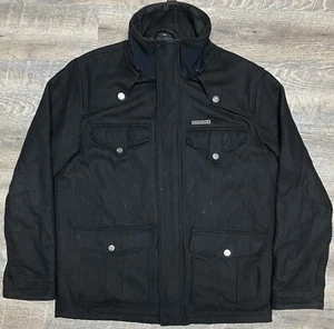 Coogi Jacket Black Full Zip Men’s Size XL Wool Blend Outdoor Heavy - Picture 1 of 8