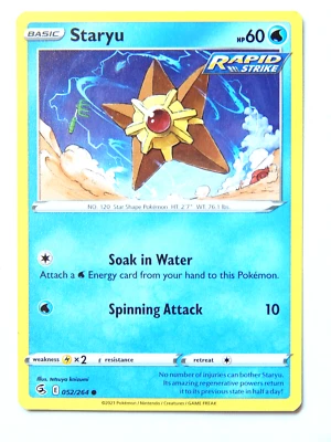 Staryu 052/264 (NM, Pokemon Card, Fusion Strike, 2021, Water, Common) - Image 1 of 2
