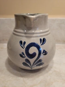 Vintage German Milk Juice Salt Glaze Pitcher  Westerwalder Cobalt Blue  - Picture 1 of 6