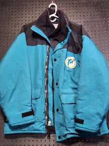 Vintage Champion Miami Dolphins Double Closure Jacket w/ Hood Size XL - Picture 1 of 4