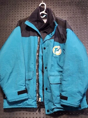 Chaqueta Vintage Champion Miami Dolphins Doble Cierre con Capucha Talla XL Foto 1 de 4