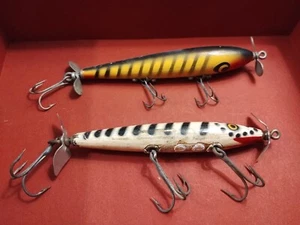 Pair of Smithwick Devil's Horse Fishing Lures, Wooden, Double-Spinner - Picture 1 of 4