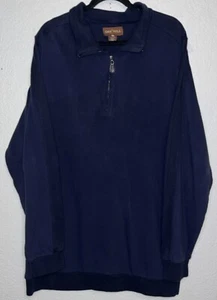 Oak Hill Big & Tall Pullover 1/4 Zip Sweater Herren Größe 1XLT Navy Blau - Bild 1 von 7