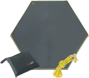 Waterproof Camp Tarp -Hexagonal Tent Tarp for under Tent -Ground Sheet Mat for C - Picture 1 of 5