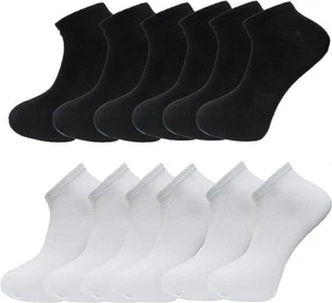 Mens Trainer Socks Low Cut Sport Cotton Rich 6-11 Gym Sportswear Running Dance - Picture 1 of 5