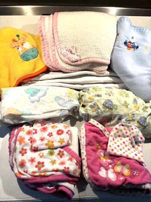 Lote de 12 mantas ajustables para bebé toallas de baño y paños Foto 1 de 4