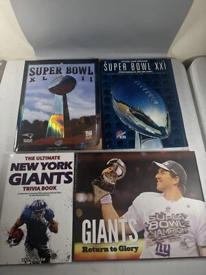 Lot of 4 New York Giants Books Super Bowl Programs & Trivia NFL Football - Image 1 of 4