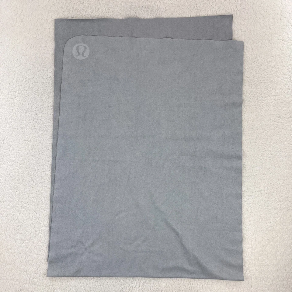 Lululemon Gris Yoga Estera Toalla Cubierta Atlética Entrenamiento Fitness Ejercicio Sistema operativo Foto 1 de 4
