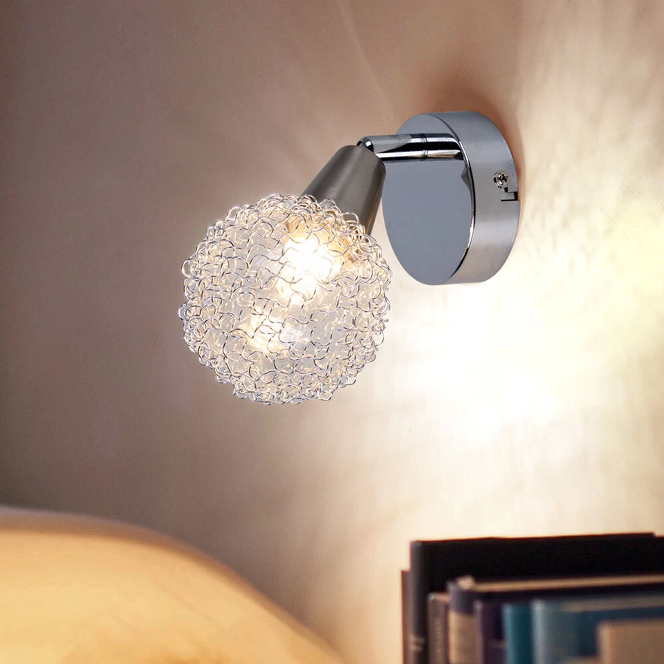 LED Design Applique ALU Intrecciato Spot Regolabile Soggiorno Cromato Lampada - Immagine 1 di 4