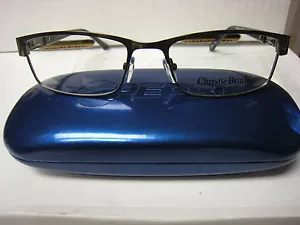 CHRISTY BRINKLEY Eyeglass Frames C315 in BROWN 54-17-135 With Case - Picture 1 of 7