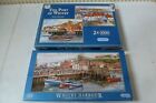 3 X Gibsons 1000 Piece Jigsaw  - Whitby Harbour Complete