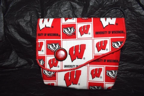 Estate=Wisconsin Badgers Game Day Purse 8-1/4 x 7"  "Bucky Badger LOOK Cover