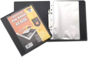 A5 15Mm Ring Binder+10 Free Pockets (A5 Presenatation Ring Binder) - Picture 1 of 12