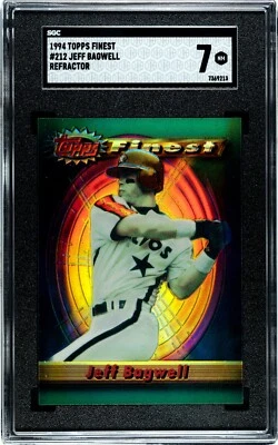 1994 Topps Finest Jeff Bagwell Refractor SGC 7 - Image 1 of 2